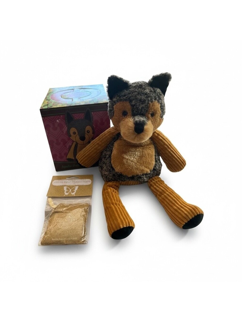 Scentsy Apollo the German Shepherd Plush Dog Buddy 16 in Brown Black NIB Tan